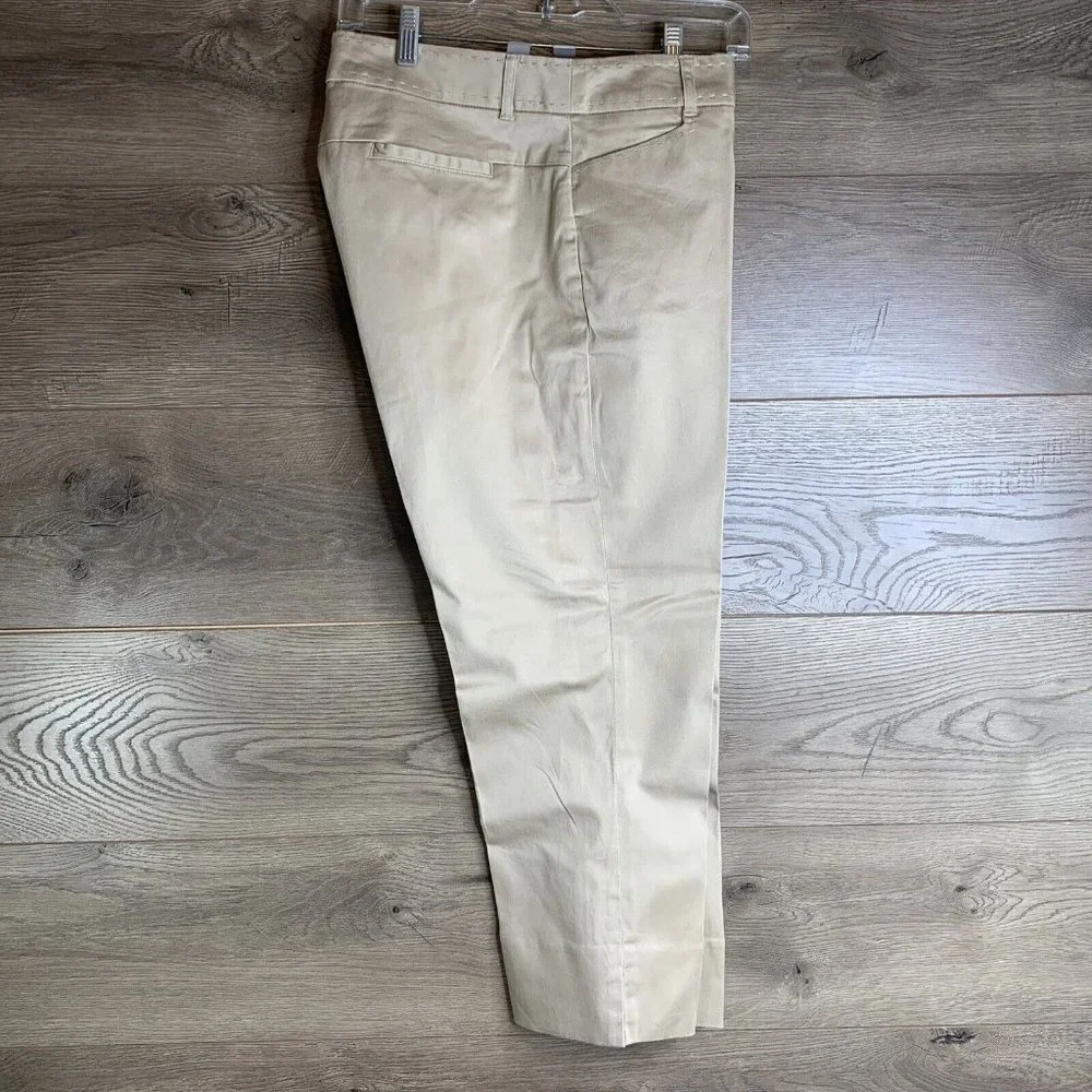 Claudia EV Cropped Pants Womens 12 Bown Solid Zip Square Button Close Stitching - Picture 9 of 9